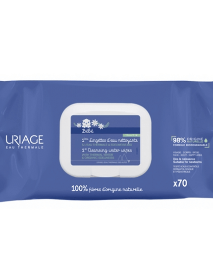 Uriage Baby's 1st Cleansing Water Wipes 70 Pack