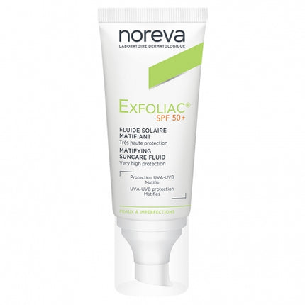 Noreva Exfoliac SPF 50+ Mattifying Sun Fluid 40ml