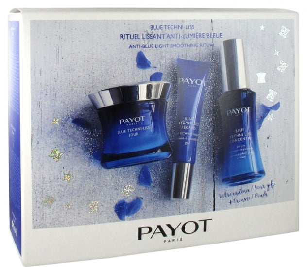 Payot Blue Techni Liss Set Anti Blue Light Smoothing Ritual With Free Pouch
