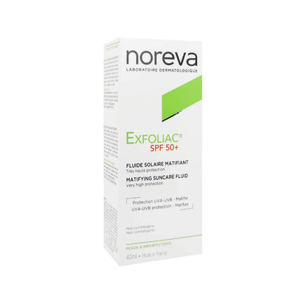 Noreva Exfoliac SPF 50+ Mattifying Sun Fluid 40ml