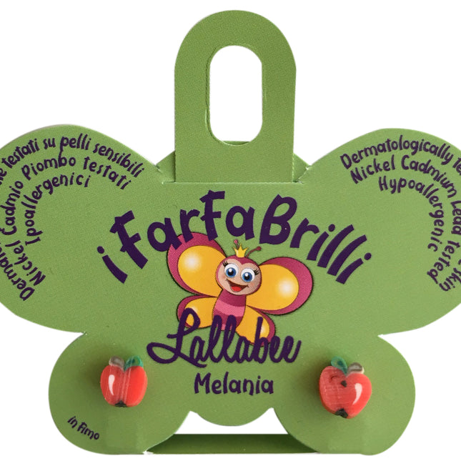 LALLABEE- Farfabrilli Earrings for children ( Melania) RED APPLESCosmetics Online IE