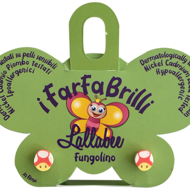 LALLABEE- Farfabrilli Earrings for children (Fungolino)Cosmetics Online IE
