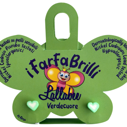 LALLABEE- Farfabrilli Earrings for children ( Verdecuore) LOVEHEARTCosmetics Online IE