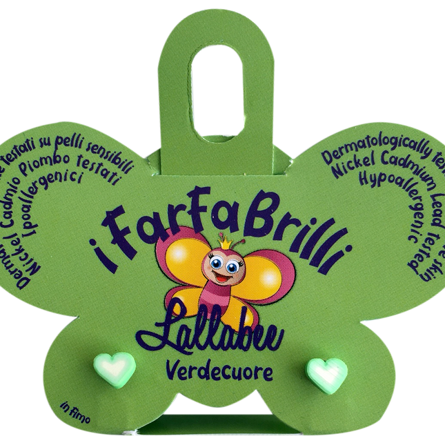 LALLABEE- Farfabrilli Earrings for children ( Verdecuore) LOVEHEARTCosmetics Online IE