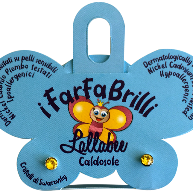 LALLABEE- Farfabrilli Earrings for children ( Caldosole) YELLOW STONECosmetics Online IE
