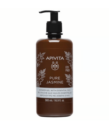 Apivita Pure Jasmine Shower Gel with Essential Oils Ecopack 500ml