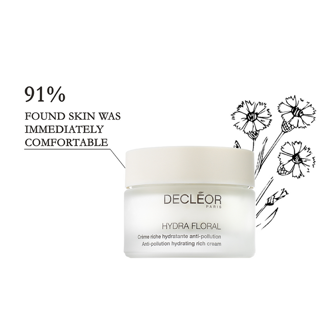WINTER SALE - DECL&Eacute;OR Hydra Floral Anti-Pollution Hydrating Rich CreamCosmetics Online IE