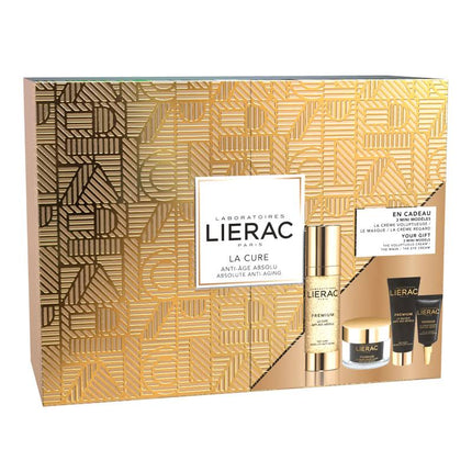 LIERAC PREMIUM LA CURE GIFT SET  (4 PCE) CURE 30ML ,VOLUPTUOUS CREAM 15ML ,MASK 10ML & EYES 3ML)