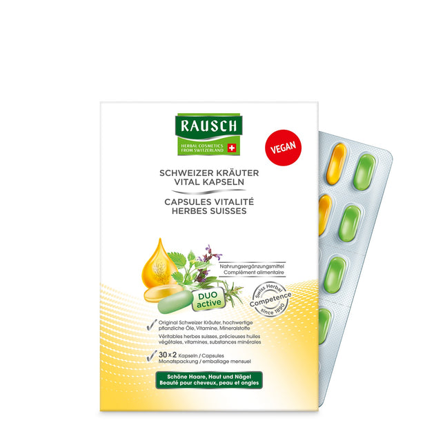 Rausch Swiss Herbal Vitality Capsules 30 x 2 Caps