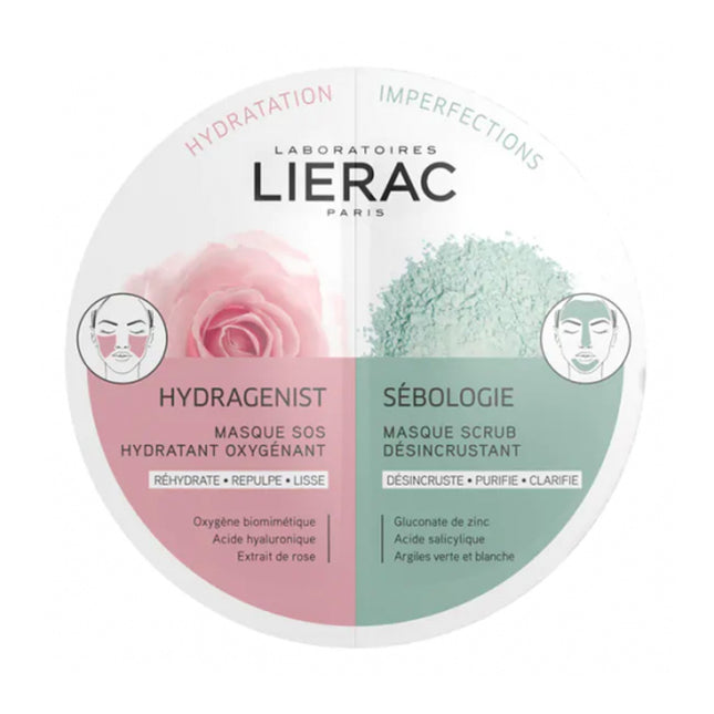 Lierac Duo Hydragenist Oxygenating Moisturing SOS Mask 6ml + Sébologie Deep-Cleansing Scrub Mask 6ml