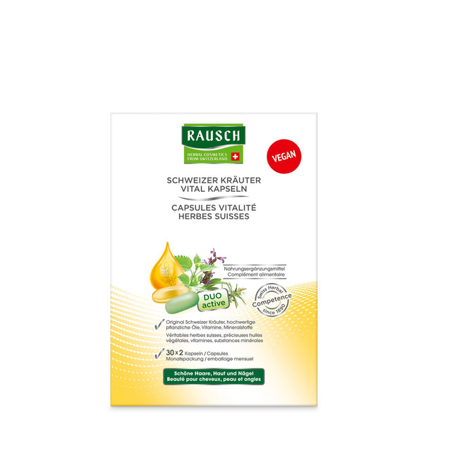 Rausch Swiss Herbal Vitality Capsules 30 x 2 Caps