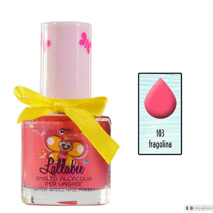 LALLABEE -Childrens Water-based nail polish  (103 Fragolina Red)Cosmetics Online IE