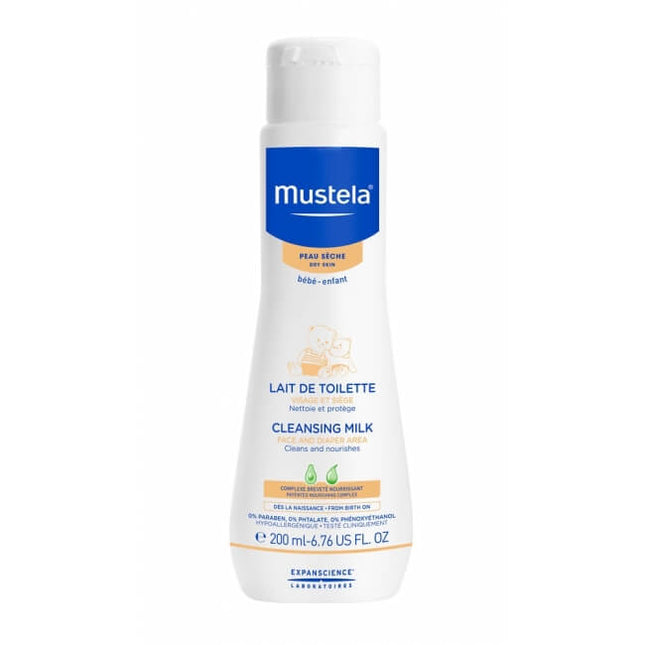 MUSTELA NORMAL SKIN FACE AND DIAPER AREA CLEANSING MILK 200MLCosmetics Online IE