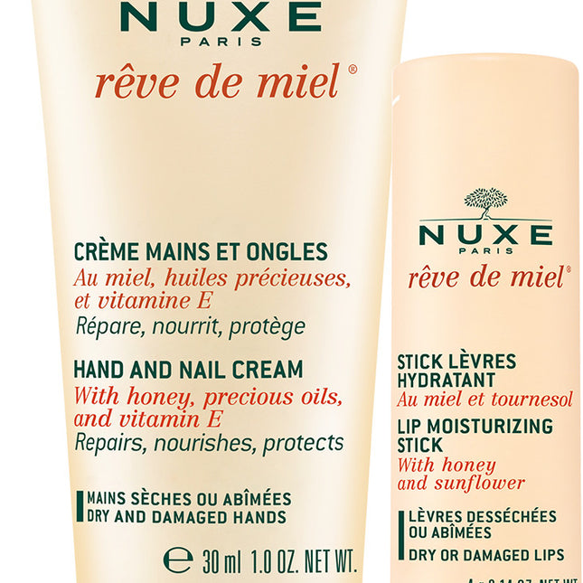 WINTER SALE - Nuxe R&ecirc;ve de Miel Lip Moisturizing Stick and Hand Cream SetCosmetics Online IE