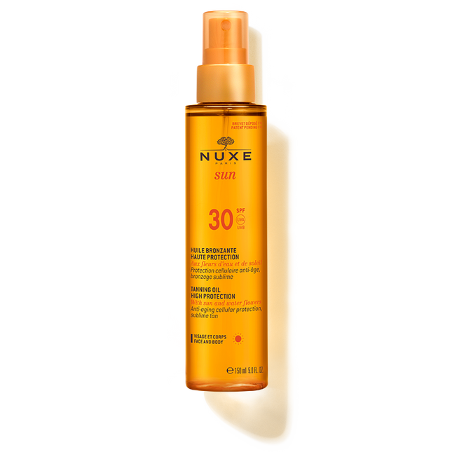 NUXE - SUN Tanning Oil For Face &amp; Body - High Protection SPF30 150mlCosmetics Online IE